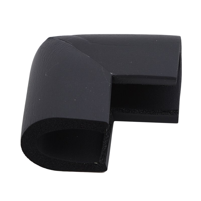 10 Pcs/Pack Baby Child Safety Anti-Collision Corner Guards Thicken Rubber Protection Sleeve Furniture Edge Corners Cover Caps: Black