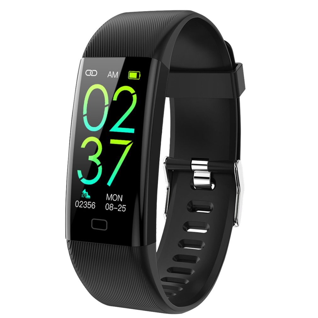 Smart Armband Hartslag Bloeddruk Gezondheid Waterdicht Smart Horloge Bluetooth Horloge Polsband Fitness Tracker: black