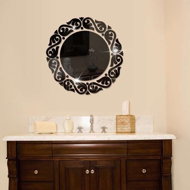 Acrylic DIY decorative mirror wall stickers high living room bedroom decorative mirror