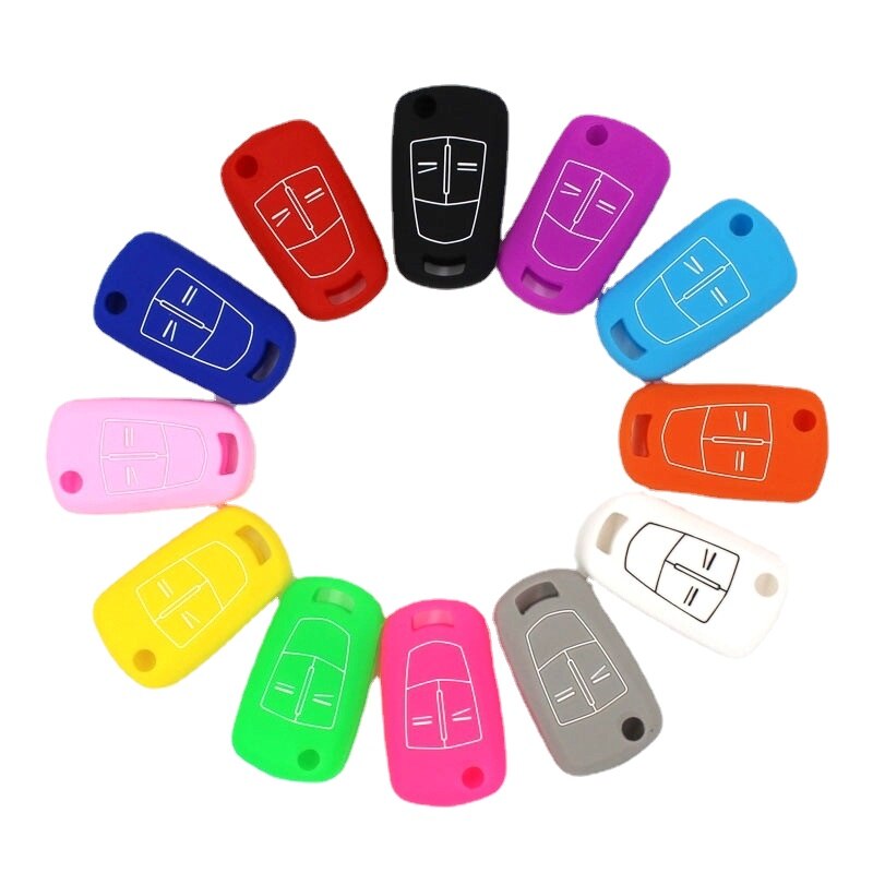 Siliconen 3 Knop Afstandsbediening Sleutel Autosleutel Siliconen Case Voor Opel Astra H Corsa D Badge Embleem Meriva Vauxhall Voor opel Corsa