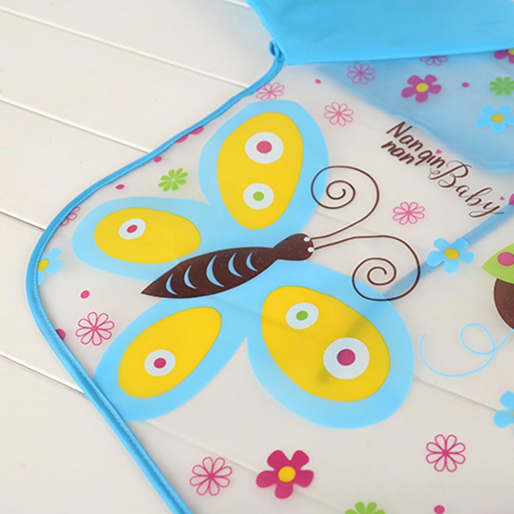 2020 dos desenhos animados à prova dwaterproof água bebê avental manga longa unissex alimentação arte animal babadores para crianças meninas meninos