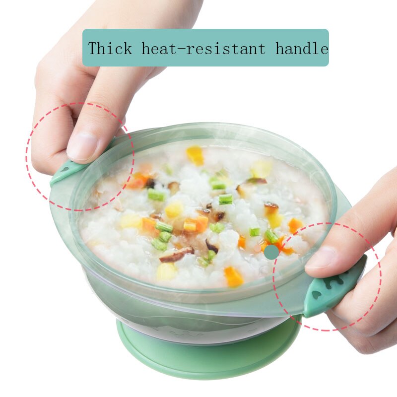 Bébé Paille Bol à Soupe Avec Couvercle Silicone Assiette Formation Complémentaire Bol de Nourriture Pour Bébé accès