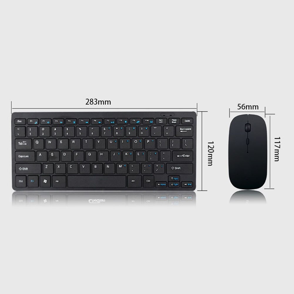 Exquisite Keyboard Mouse Combos Wireless 2.4G 77 Keys Keyboard 1600DPI Silent Optical Mouse Combo for Laptop PC Home Office