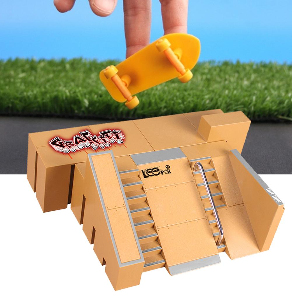 Kit de Skate Park avec 2CPS doigt Skateboard jouet Mini touche Rails ensemble pour enfants adultes décompression jouets directe