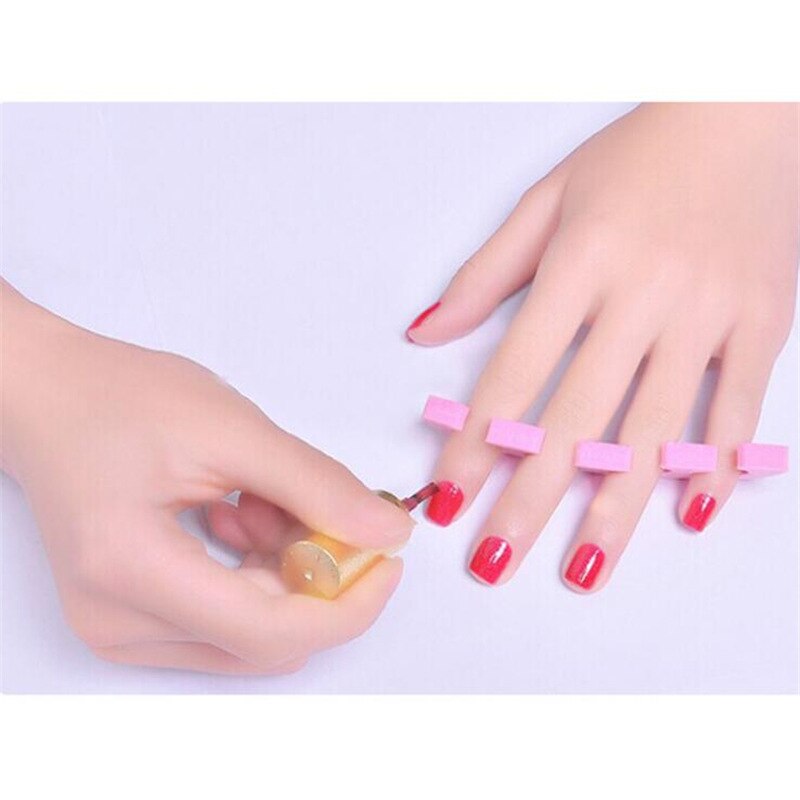 5Pcs/Lot Soft Foam Sponge Toe Separator Finger Separator Pink Heart Nail Polish Protector Feet Care Manicure Pedicure Tool STS01