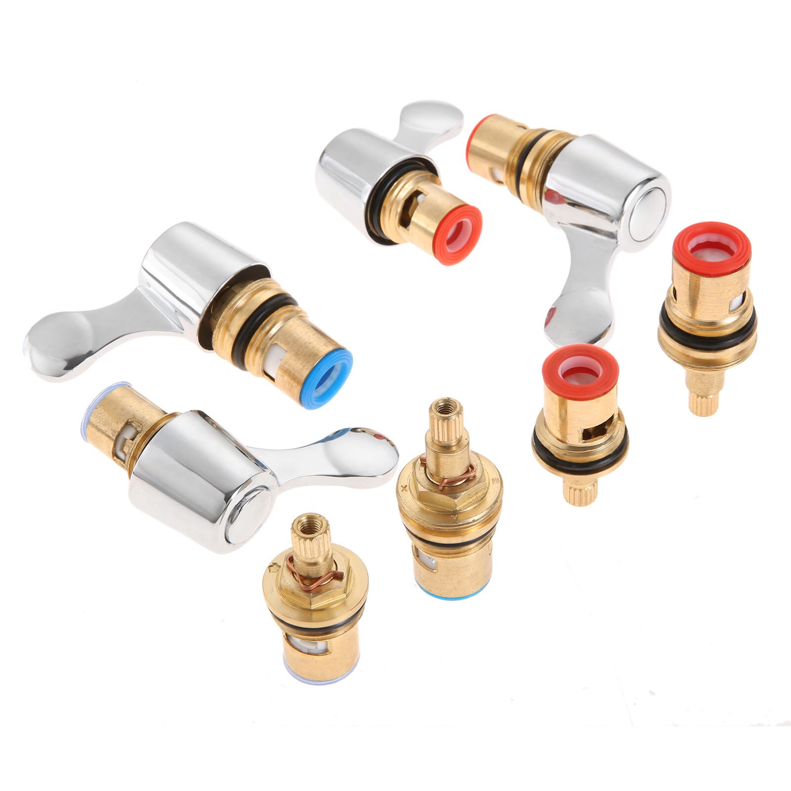 Brass/Ceramic Tap Valves Cartridge Gland Turn 20 Teeth for Kitchen Bathroom Washbasin Faucet Accessories 43mm/53mm
