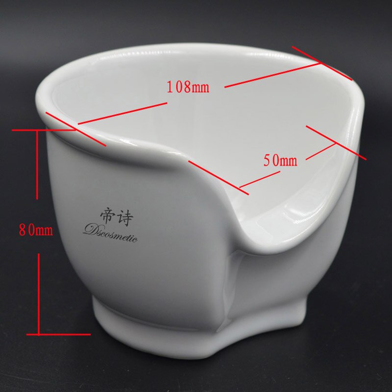 white ceramic shaving bowl