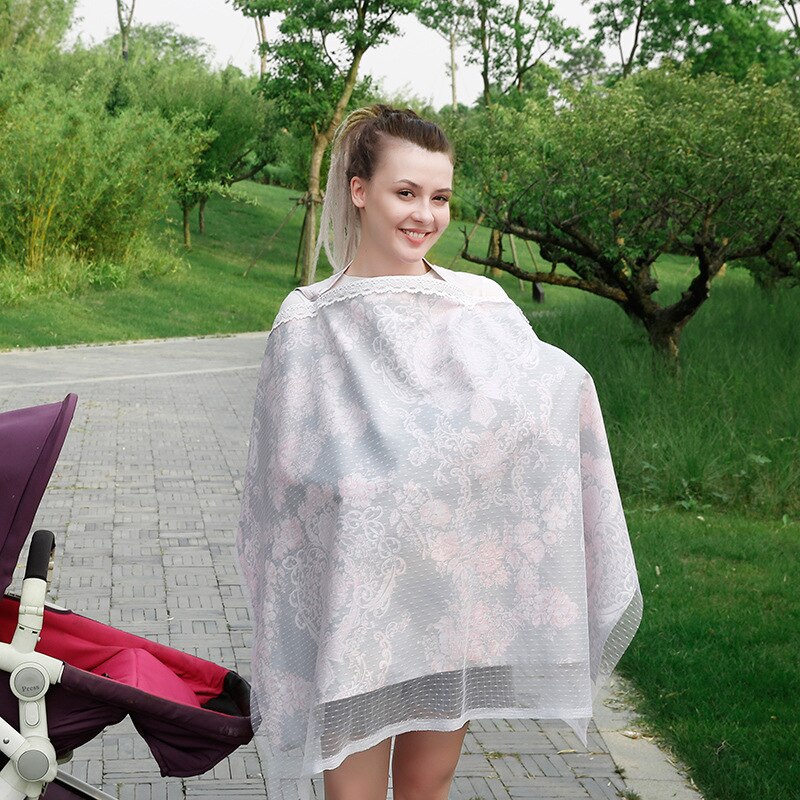 Fundas de lactancia para madres y bebés, tela de algodón transpirable, talla grande L,: FLORAL