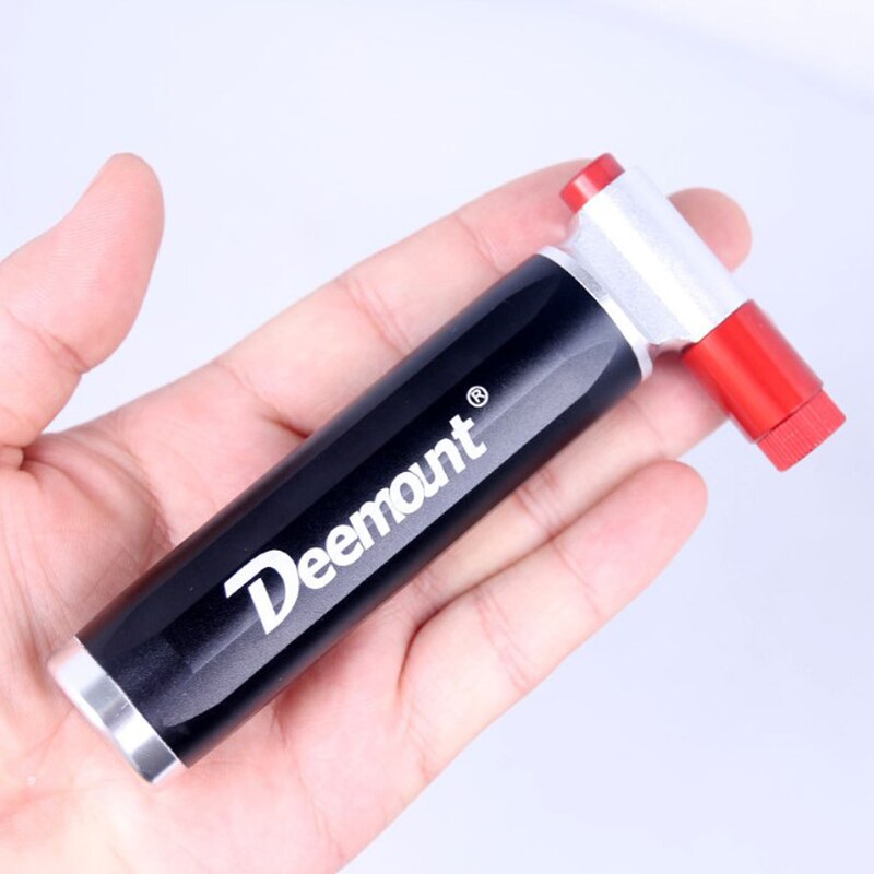 Deemount Top Bicycle CO2 Cartridge Air Pump Mini Portable Ball Cycling Mountain Bike Tire Pump Inflator Dual Head