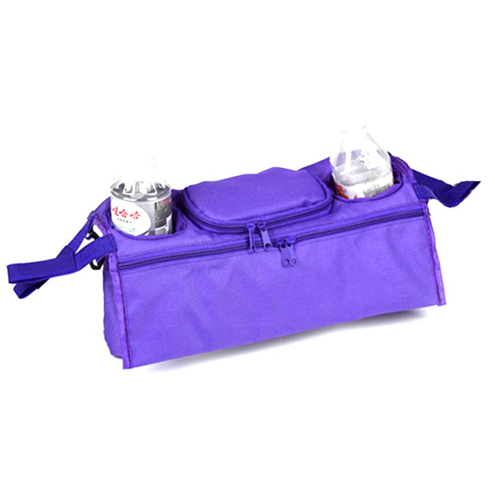 Carrinho de bebê organizador carrinho de bebê carrinho de bebê carrinhos de transporte garrafa titular saco para carrinho de bebê buggy acessórios cadeira de rodas: purple