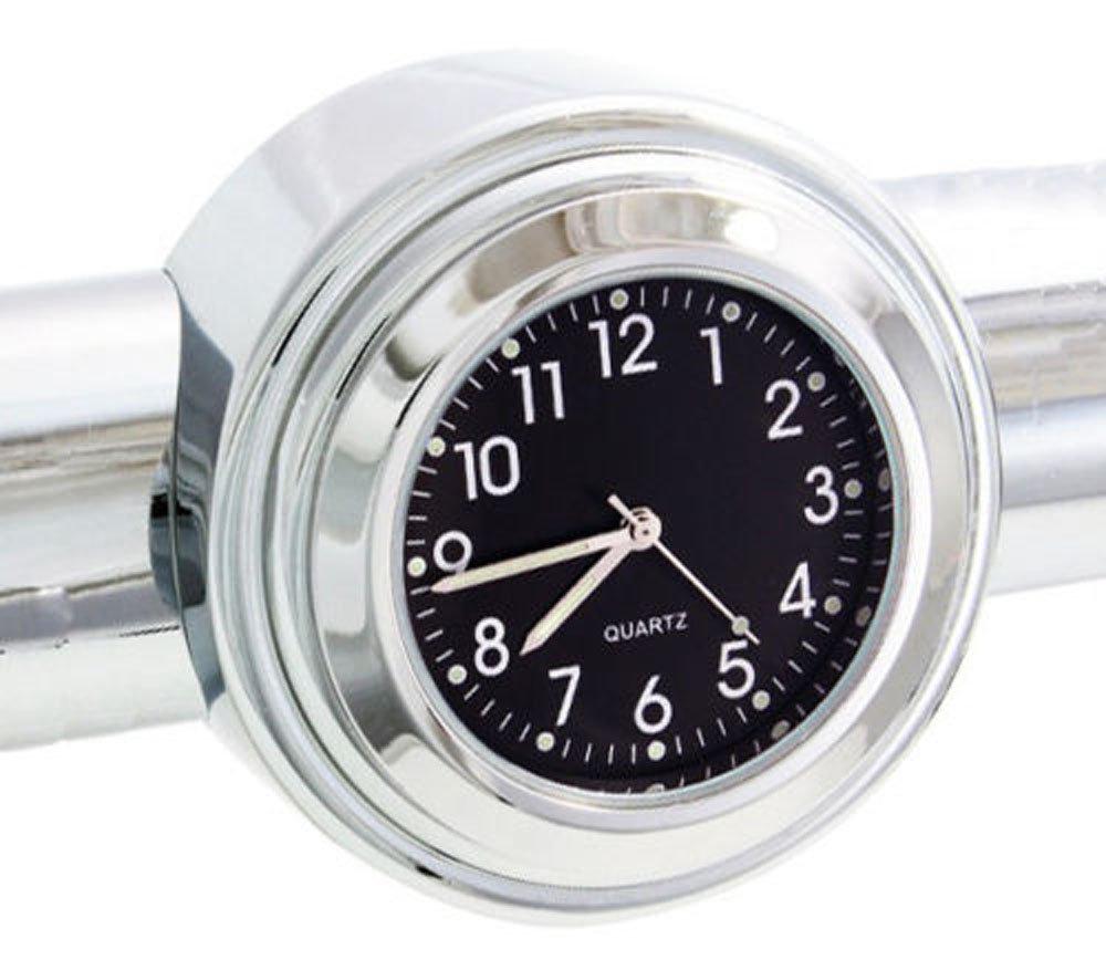 22-25MM Motorrad Lenker Uhr Thermometer Moto Lenker Montieren Zifferblatt Uhr Uhr Thermometer Temp Gauga für Yamaha Kawasaki