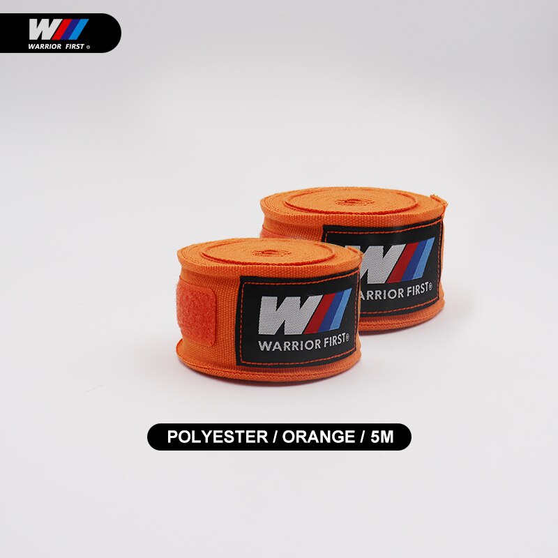 2 teile/paket 3M/5M Länge 100% Baumwolle Boxen Hand wickelt MMA Muay thailändisch trete Boxen boxbandagen Für Ausbildung Bandagen: 5m-Orange