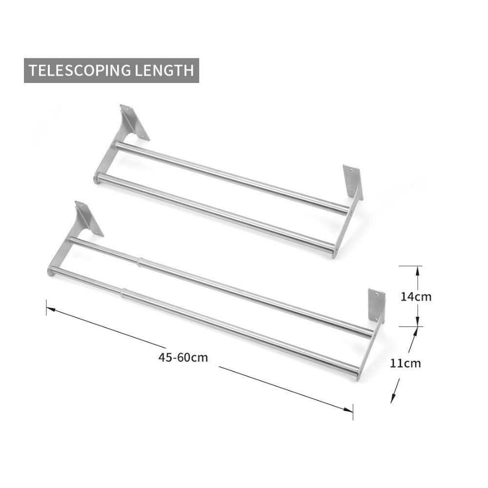 ANHO Towel Holder Stainless Steel 304 Bath Adjusta... – Grandado