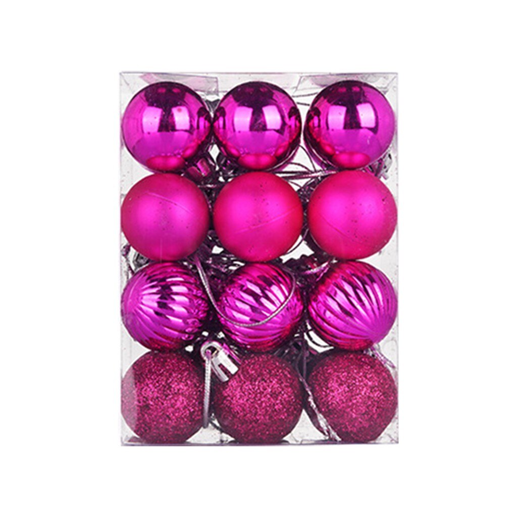 24pcs/lot 30mm Christmas Tree Decor Ball Baubles Xmas Party Hanging Ball Ornament Decoration Xmas Hanging Home Christmas Decor: HT