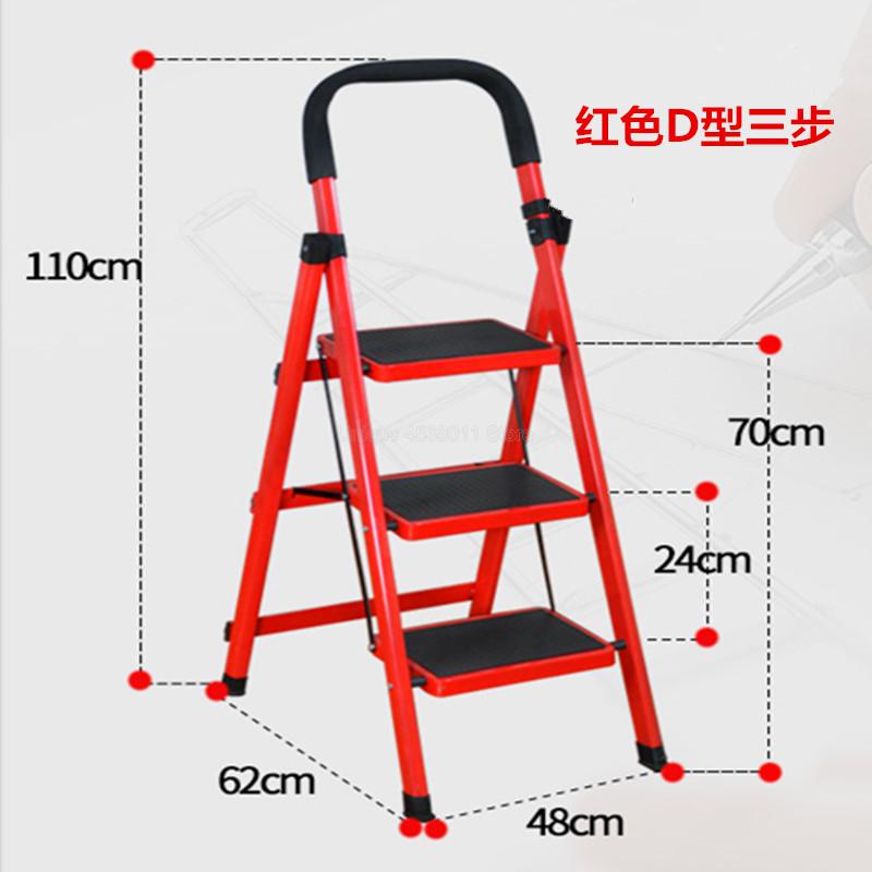 Last one cheap Fishing Chair Beach Step Stool Rescuing Ladder 5kg home Portable Steel Collapsed Home Furniture 3 Steps Ladder