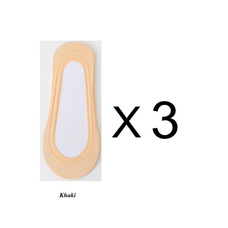3 Pairs Anti-slip Boat Socks for Women Summer Autumn Cute Candy Color Ice Silk Socks Invisible Low Cut Thin Ankle Socks: I