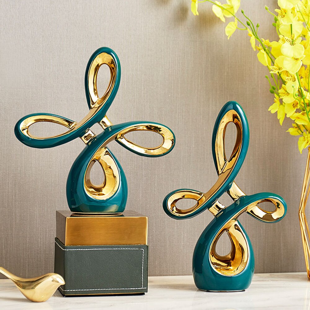 Ceramic Animal Statue Abstract Art Modern Home Decor Handmade Living Room Decor Office Desk Accessories Wedding