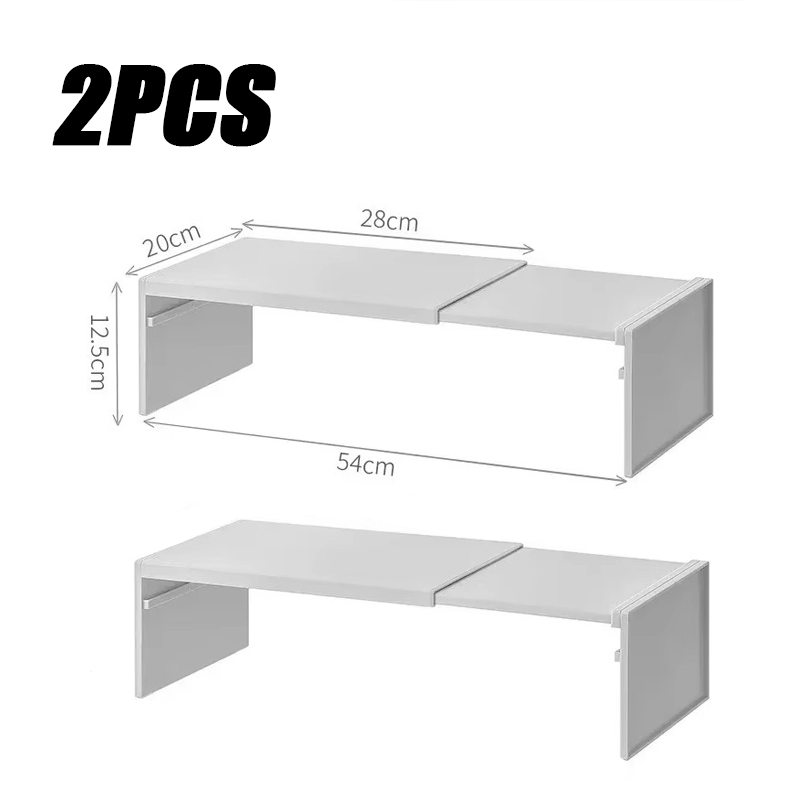 Organizador de armario de cocina, estante retráctil para ahorro de espacio, estante para botellas de condimentos, estante para platos, estante de almacenamiento de cocina, 2 uds.: Verde claro