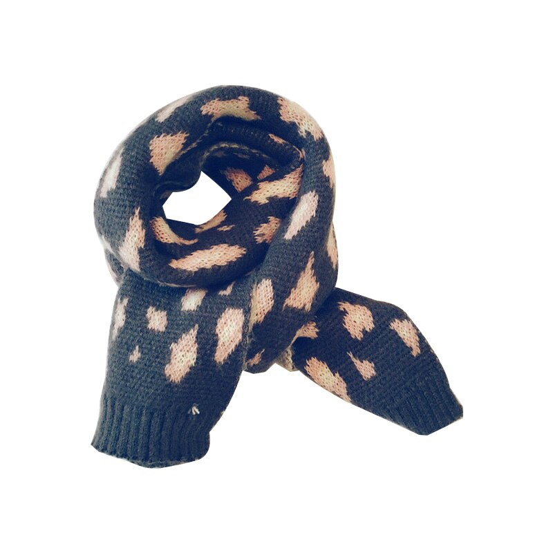 Kids Scarf Wool Knit Spring Winter Children's Scarf for Girls Boys Warm Shawl Snood Children Toddler Scarf 9 Colors: Dark Gray