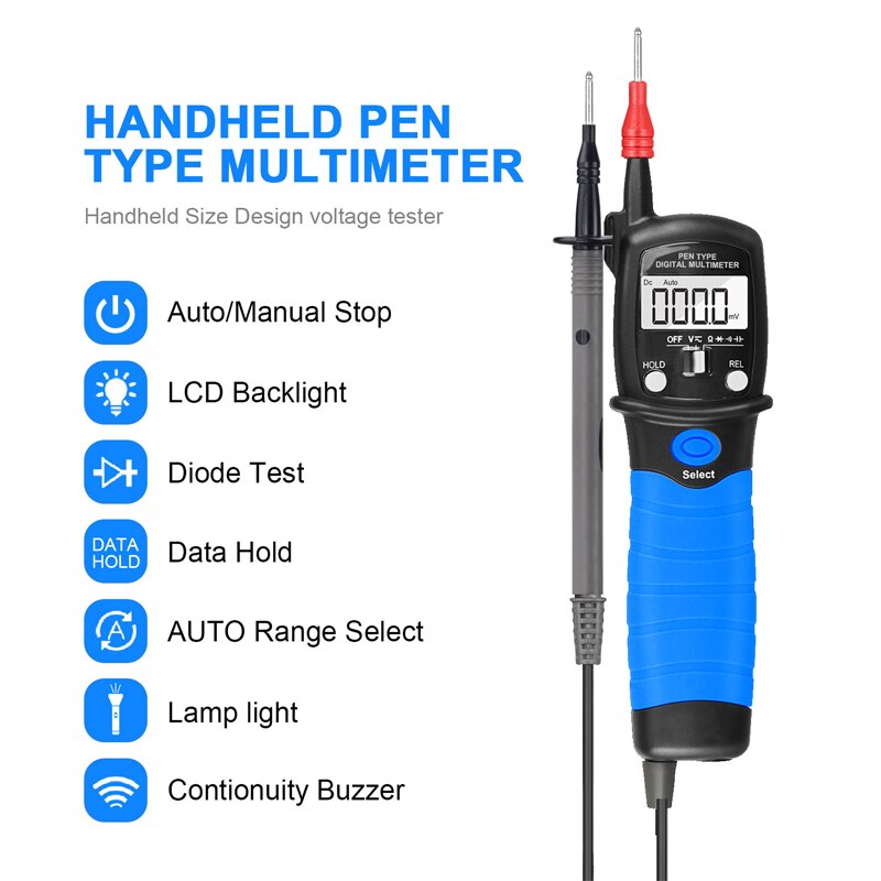 BT-38B,BTMETER Digital Pen Multimeter AC DC 600V Voltmeter,Backlight LCD Display,DC/AC Voltmeter Voltage Meter,Continuity Tester