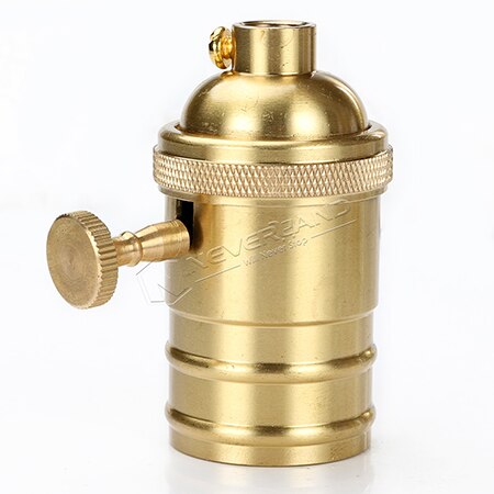 Vintage E27 Lamphouder Loft Industriële Stijl Messing E27 Socket Edison Lamphouder Base Voor Hanger Plafondlamp: Golden