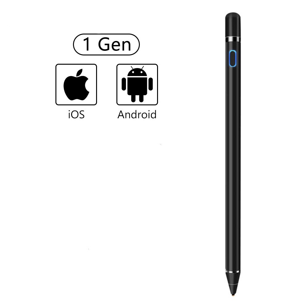 Voor ipad potlood stylus til apple pen ipad air 2 voor apple potlood 1 2 screen touch pen stylus tablet pen + houder: 1 generation sort