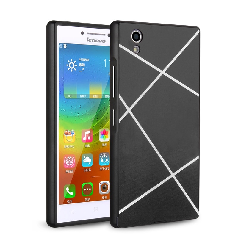 For Lenovo P70 Case Luxury Mirror Cover Metal Aluminum Bumper Frame Case For Lenovo P70 Case P70-T Gold Plated PC Back Cover 5.0