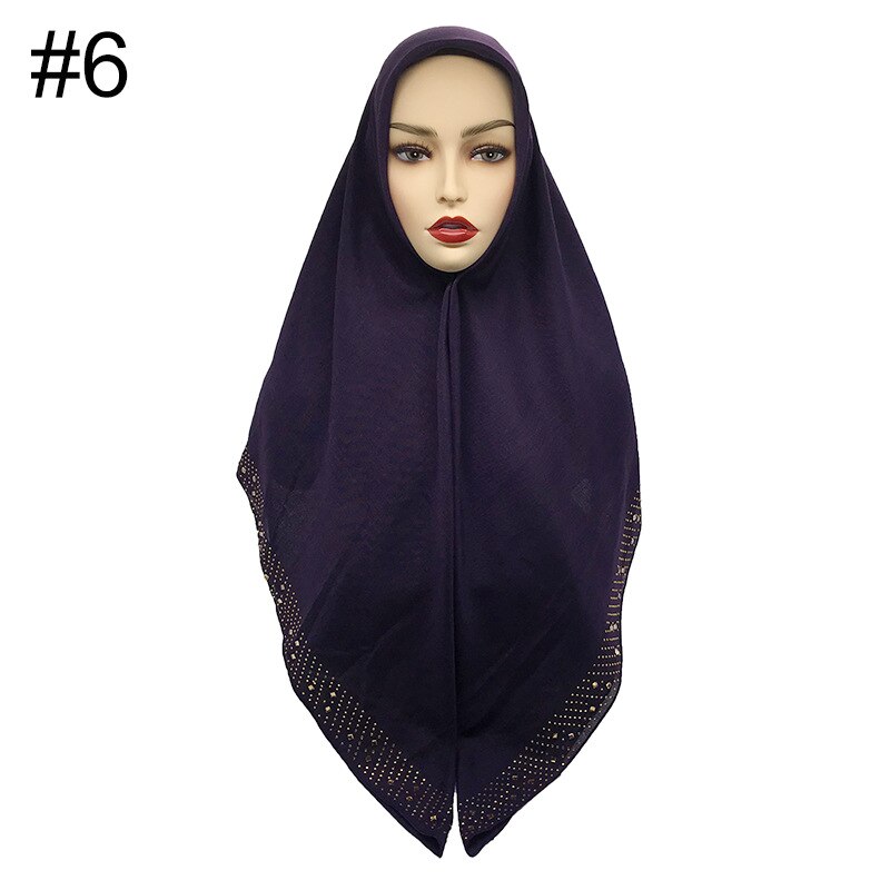 110*110cm damessjaals, effen katoenen sjaal, bufanda mujer hijab sjaal, dames hoofddoek, wikkelsjaal: 6