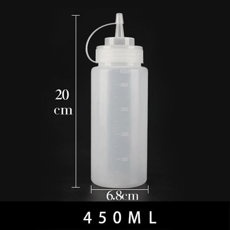 Oil Bottle Ketchup Squeeze Bottle With Cap Plastic Cake Decorating Tool Baking Dessert Condiment Dispenser Bottle 240/360/450ml