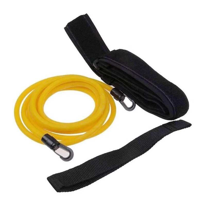 Ceinture élastique de natation statique, 4m, pour adultes et enfants, entraînement à la natation, résistance, attache, noir/bleu/vert/jaune