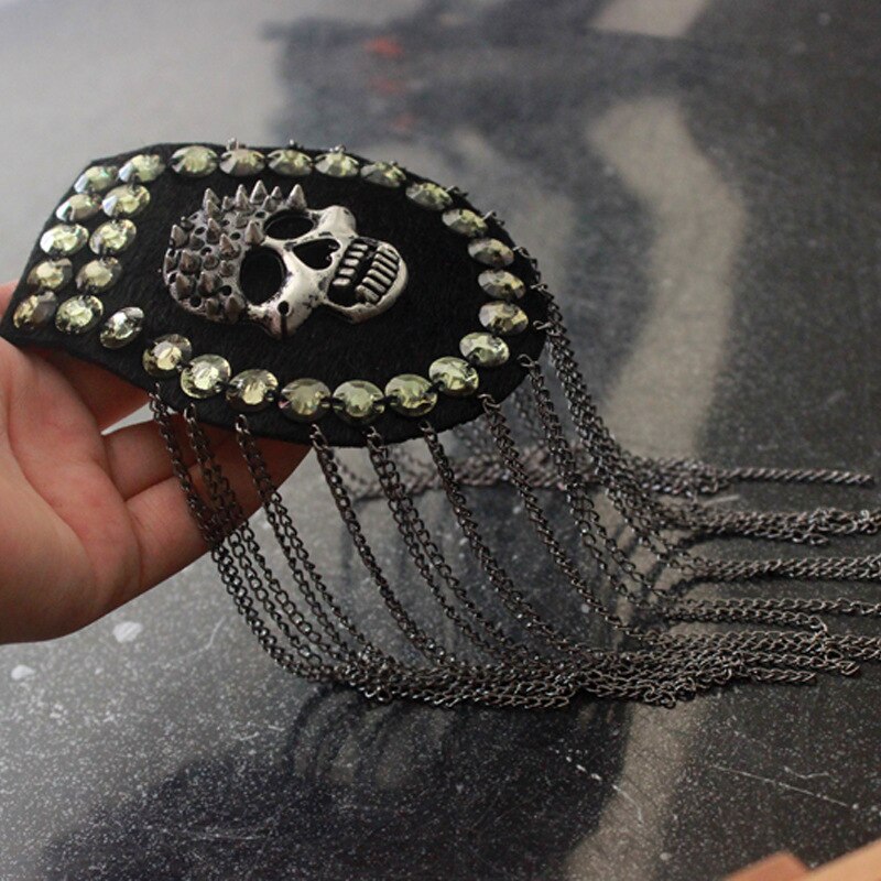 Traje con remaches para ropa, accesorios de parche con borlas, apliques para hombros
