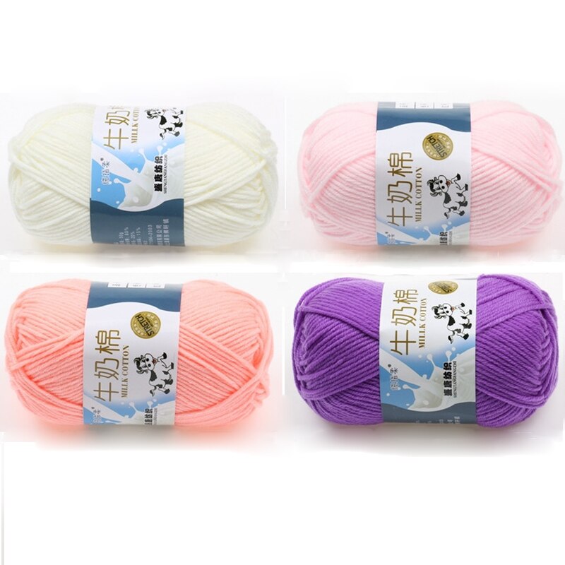 1 Roll Dyed Knitting Yarns Wool Soft Warm Baby Yarn Hand Knitted Yarn Crochet Yarn Milk Cotton Wool Apparel Fabric Accessories