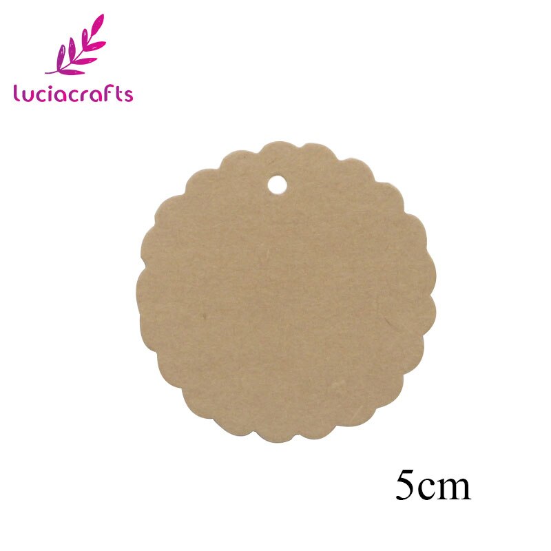 Lucia crafts 48 st/lot multi styles kraftpappersetiketter för gör-det-själv bröllop dekoretiketter prislappar bagagelappar namnlappar  i0816: Storlek 6 48 st