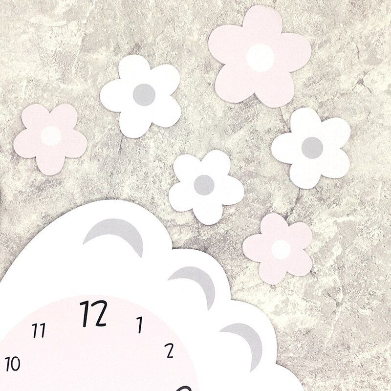 łabędź zegar ścienny PVC kreskówka wiszący zegar wnętrze Dom dekoracje cichy pokój dziecięcy naklejki na ścianę w formie zegara na pokoje dla dzieci