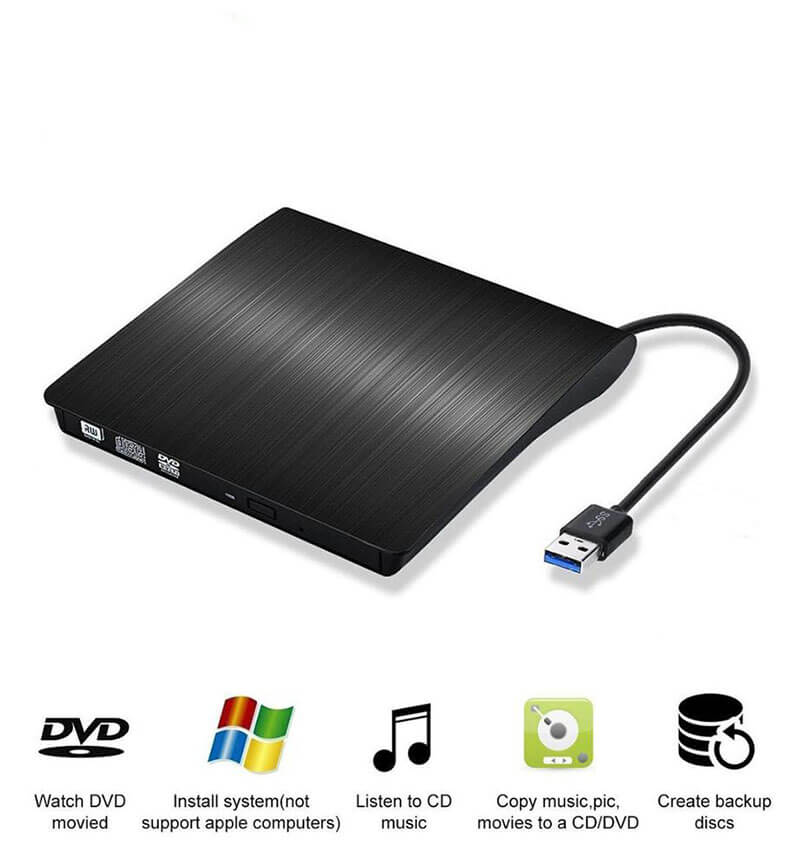 Usb 3.0 Slim Externe Dvd Rw Cd Writer Brander Reader Speler Optische Drives Voor Laptop Pc Dvd Brander Dvd portatil