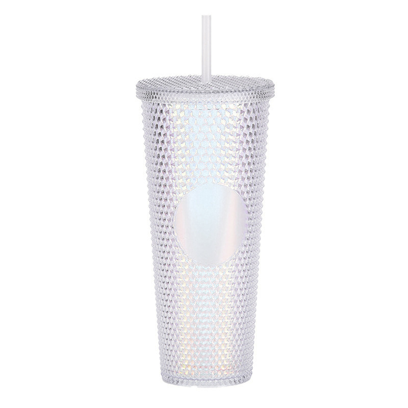 710ml Kaffee Tasse Sommer Kalten Wasser Becher Becher Tasse Mit Stroh Doppel Schicht Kunststoff Durian Diamant Strahlende Göttin tassen: 10