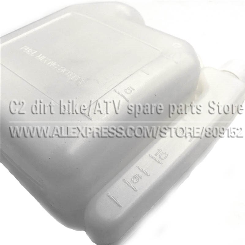 2-Stroke Fuel Petrol Oil Mixing Bottle 25:1/50:1 Chainsaw Strimmer 1L for Pocket Bike, Mini Dirt Bike, ATV, Quad