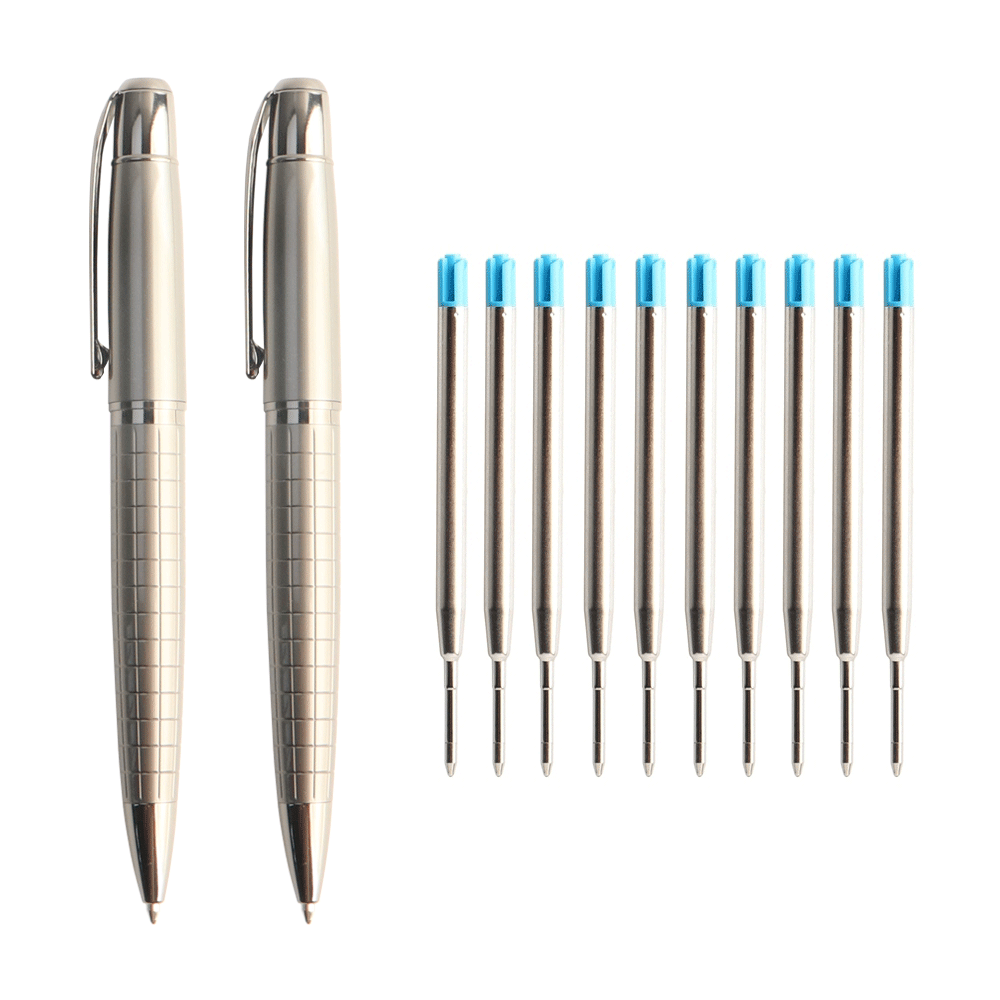 Classic Luxury Ink Ballpoint Pen, Black Ink Medium Point 0.7mm Smooth Writing Metal Ball Point Pen Signature Pen