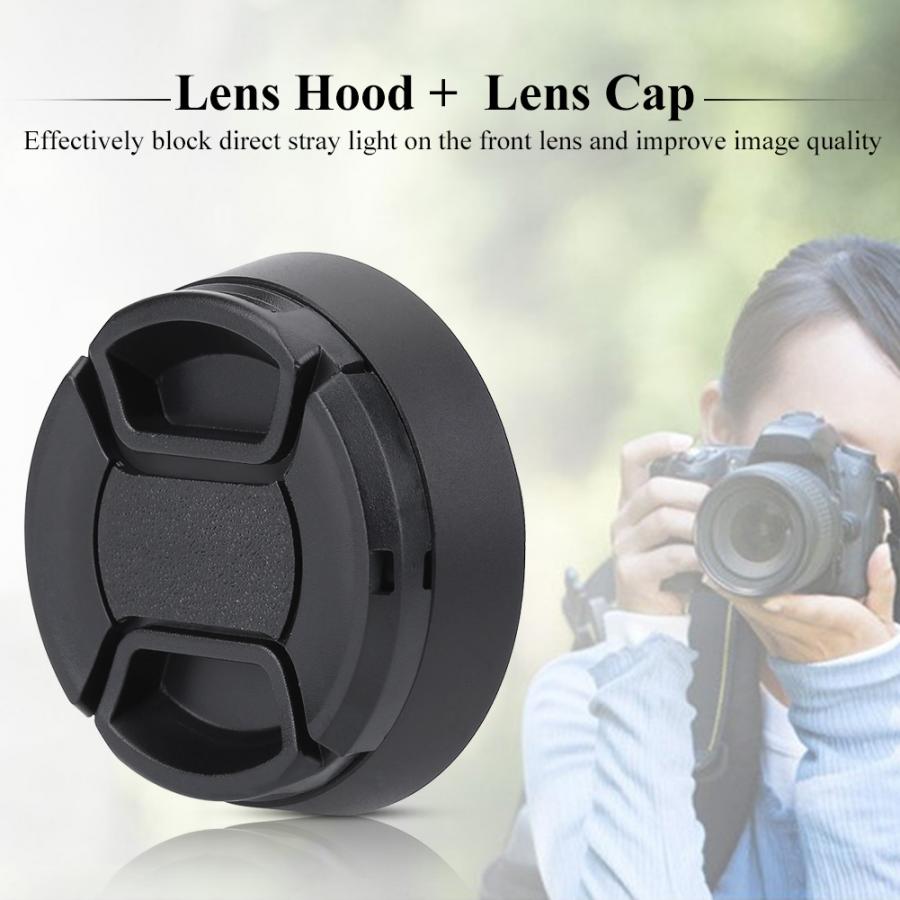 lens hood 43mm Black Metal Lens Hood with Plastic Lenses Cap for Leica Photography Accessory len accessories Lens Hood with Cap