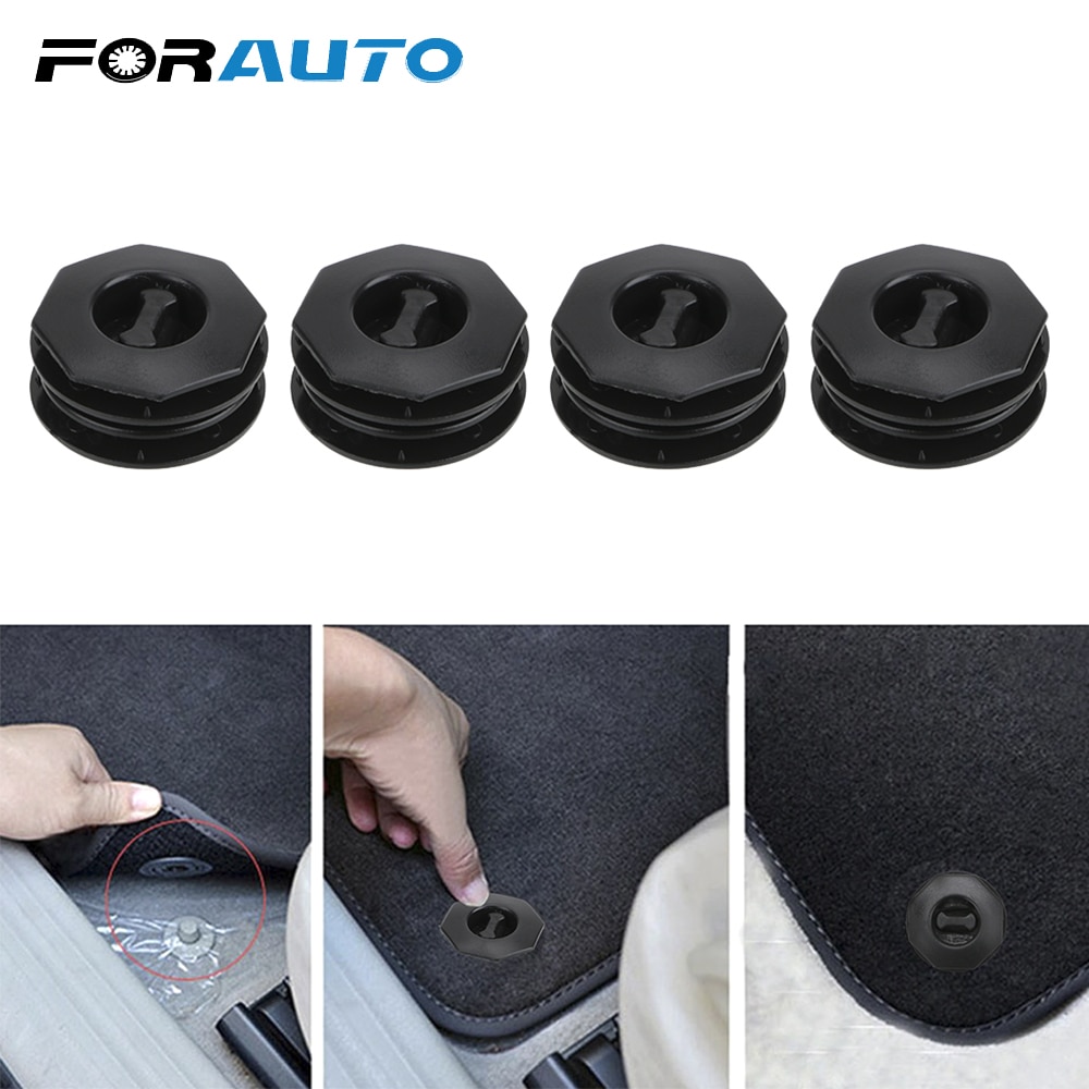 FORAUTO 4 Piece/Set Car Floor Mat Clips Auto Carpet Fixing Grips Clamps Auto Fastener Anti-Slip Holders Mat Buckle Universal
