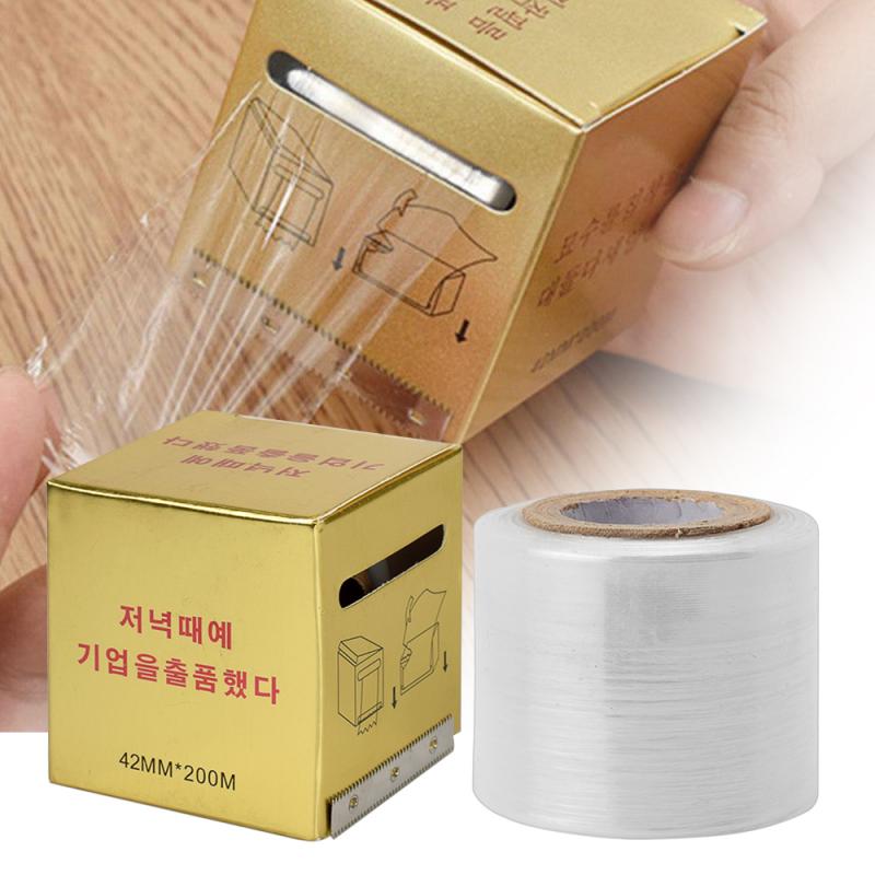 1Roll 42MM*200M Tattoo Wrap Transparent Tattoo Film Permanent Makeup Tattoo Eyebrow Supplies Non-toxic Ultra-thin Wrap Film