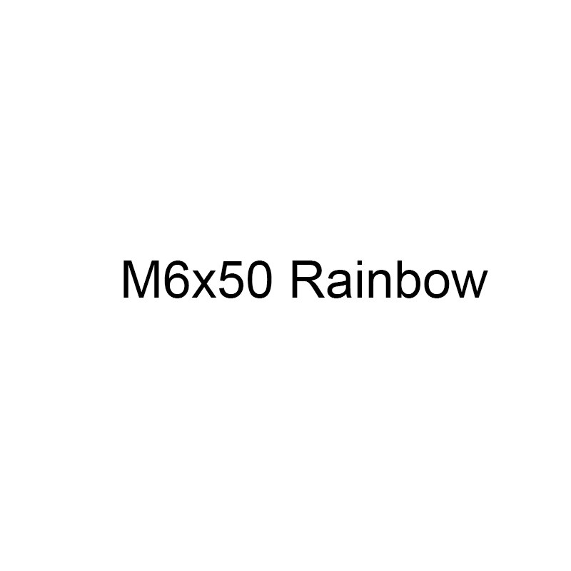 RISK 1pcs M6*30/35/40/50mm Titanium Bike Headset Bolt Bicycle Stem Top Cap Screw for MTB Road Bicycle M6x30mm M6x35 M6x40 M6x50: M6x50 Rainbow