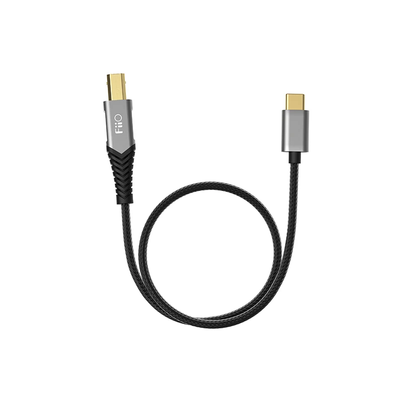 Fiio LD-TC1 LD-LT1 USB type-b à type-c câble adaptateur de foudre Portable environ 50 cm pour amplificateur de casque HiFi K9 PRO K5 Pro: Black