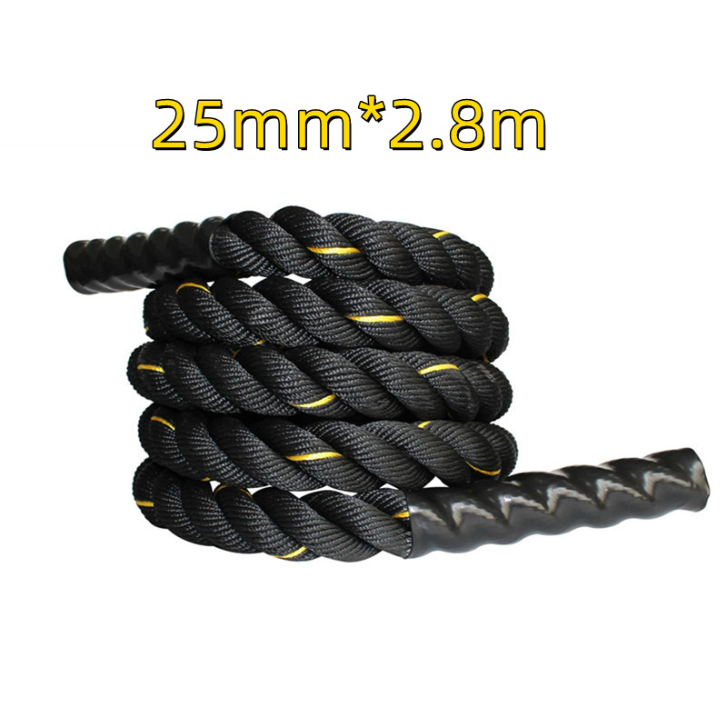 Weighted jump rope fitness studio outdoor home fitness exercise physical training combat rope combat strength training fitness rope: White
