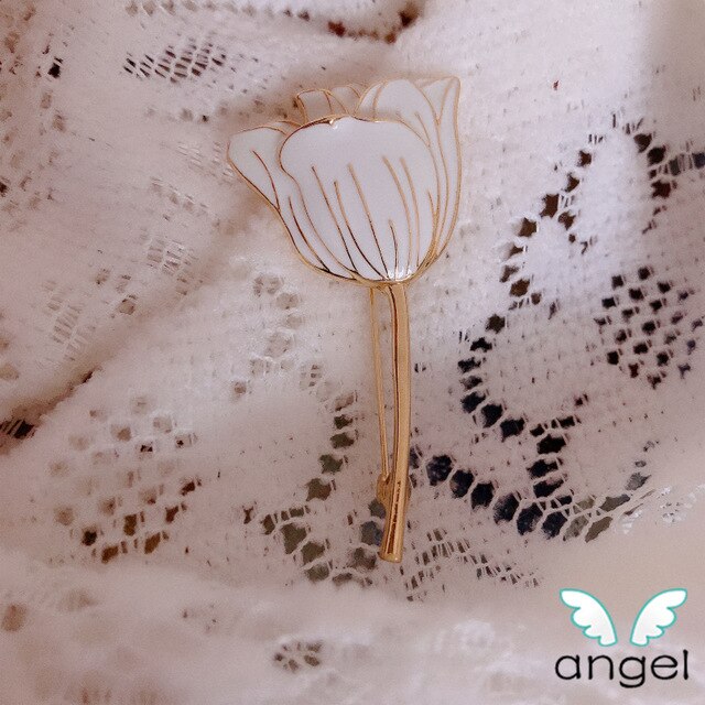 Huanzhi Vintage Elegante Jas Accessoires Metalen Shell Bloemen Dier Tulp Vlinder Broche Voor Vrouwen Partij Sieraden: P