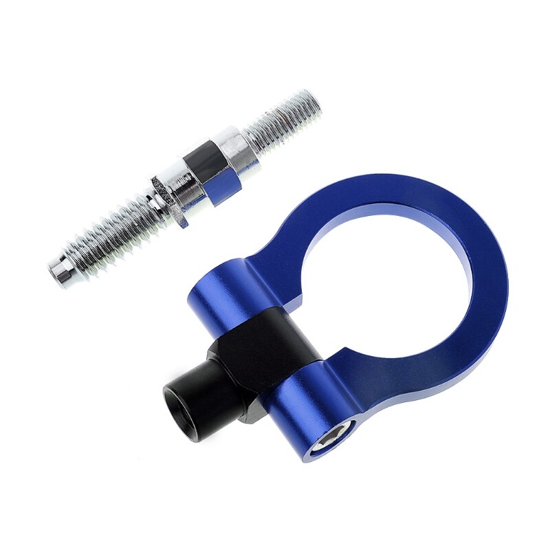 AUniversal Racing Towing Car Tow Hook Fit For BMW E46 E81 E30 E36 E90 E91 European Car Auto Trailer Ring Car Accessories: Blue