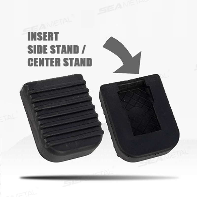SEAMETAL-almohadilla de reposapiés para motocicleta, almohadilla de goma suave para placa Base de patinete, almohadillas antideslizantes, soporte de Base para motocicleta, pie de extensión