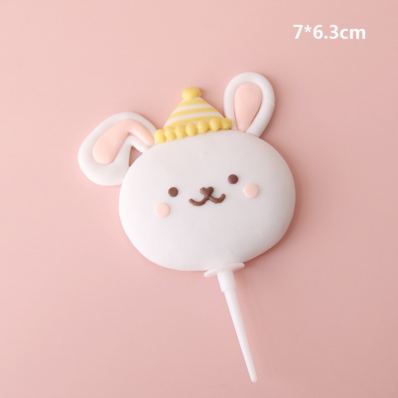 Dyr hund fødselsdagsfest kage topper bageartikler korea ins bichon børn baby favor cupcake bage tilbehør dekorationer: 2