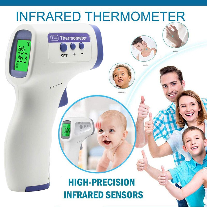 Infrared Digital Thermometer Non-contact Pyrometer IR Handheld Temperature Degrees Celsius Thermometer