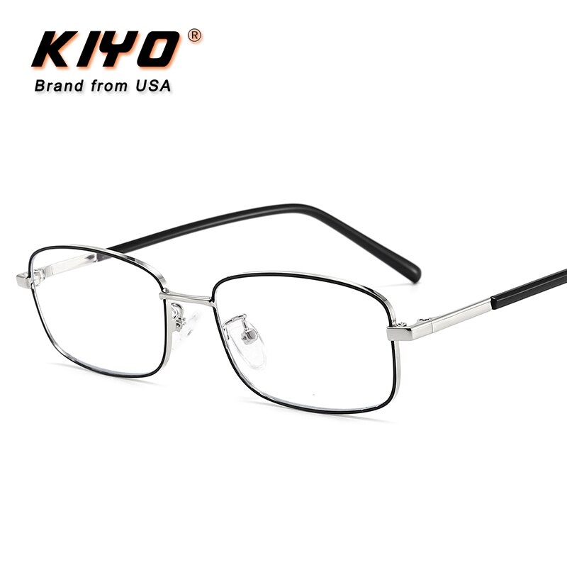 Kiyo merk dames heren anti-blauw licht optisch montuur metalen brilmonturen vierkante bril brillen 9647